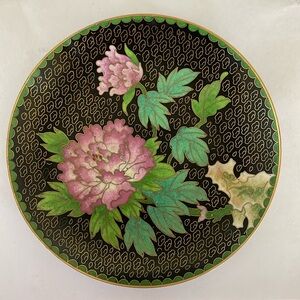 Vintage Chinese cloisonné plate